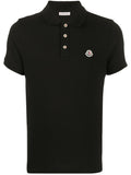 Black Logo cotton polo shirt 1