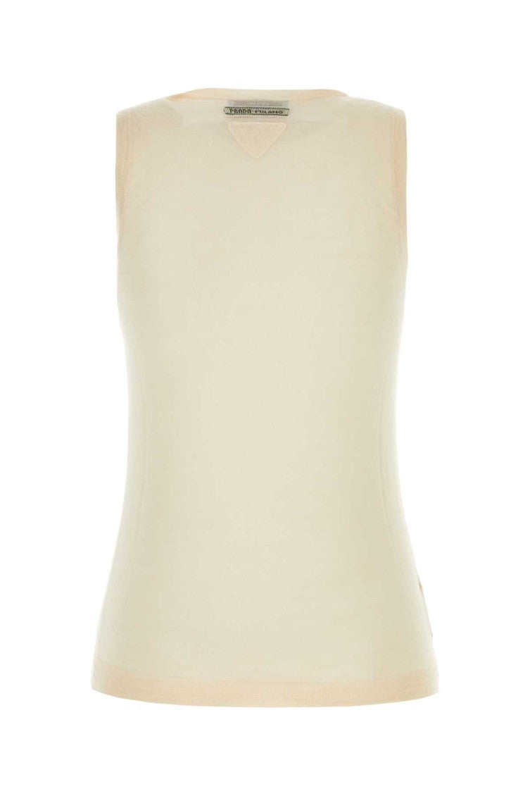 Skin pink cashmere blend vest 2