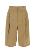 Beige cotton bermuda shorts  1