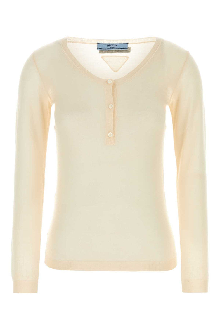 Beige Cashmere Blend Sweater 1