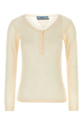 Beige Cashmere Blend Sweater 1