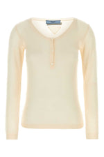 Beige Cashmere Blend Sweater 1