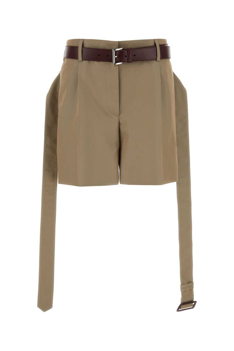 Khaki twill shorts 1