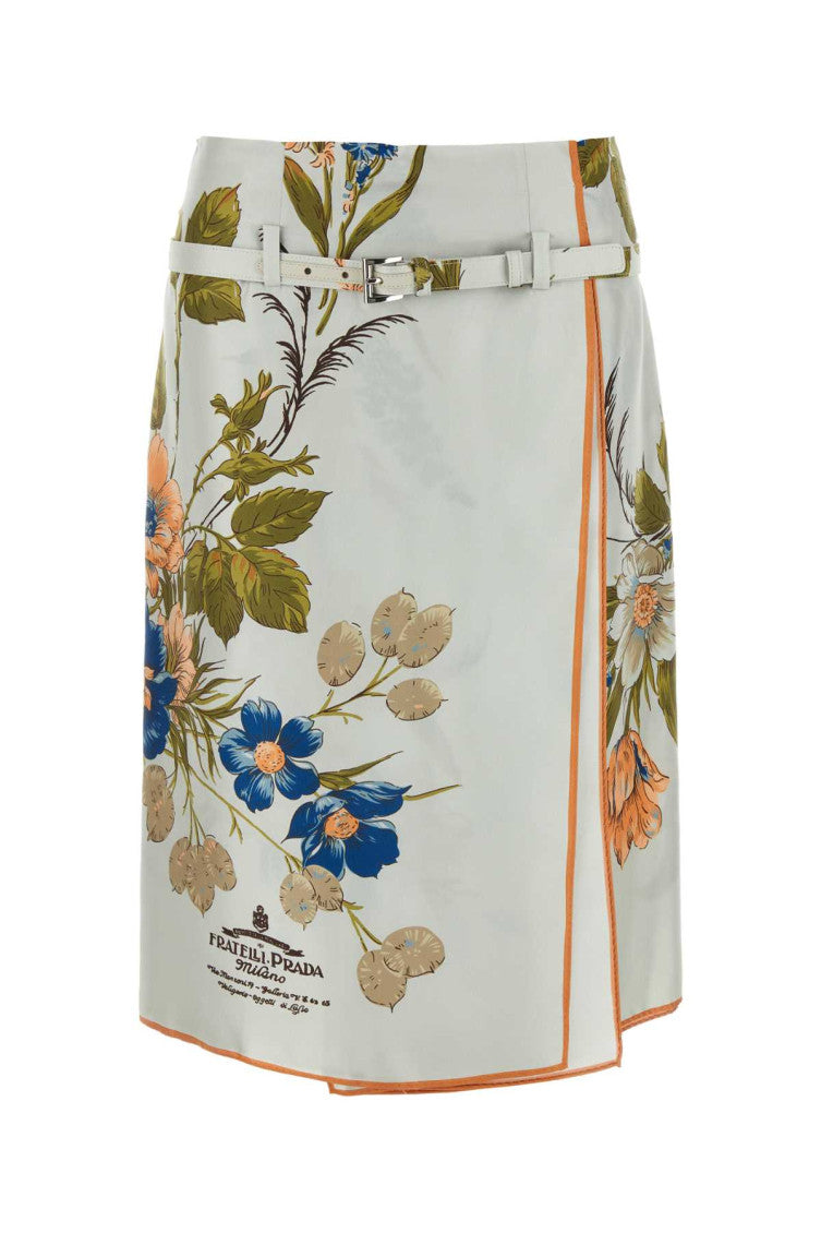 Multicolor Printed Silk Skirt 1