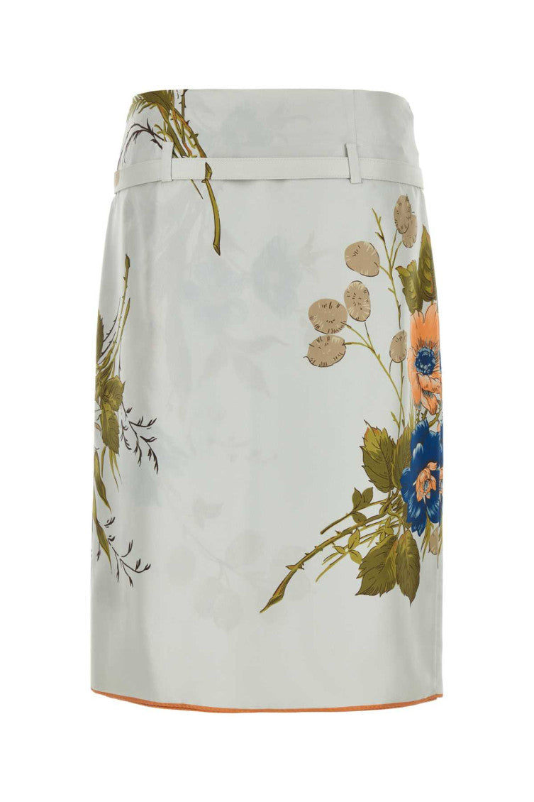 Multicolor Printed Silk Skirt 2