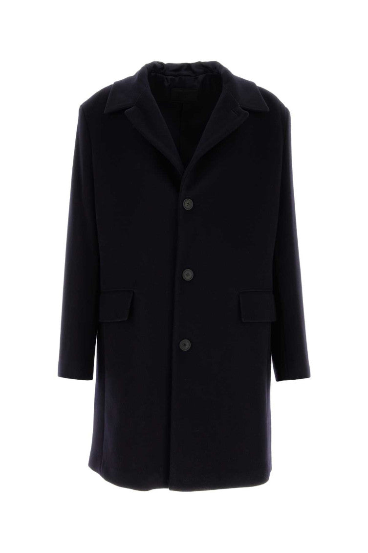 Midnight blue wool blend coat 1