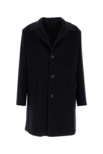 Midnight blue wool blend coat 1