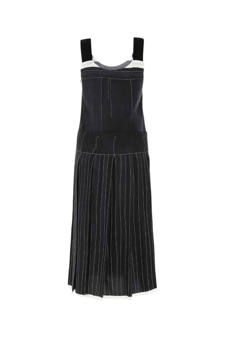Black Printed Silk Dress 2