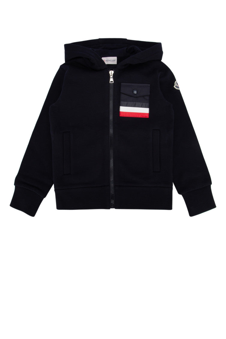 Kids Black Zip Up Hoodie 1