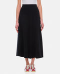 Black Solid Midi Skirt 1