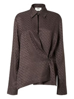 Brown Silk Ff Jacquard Shirt 1
