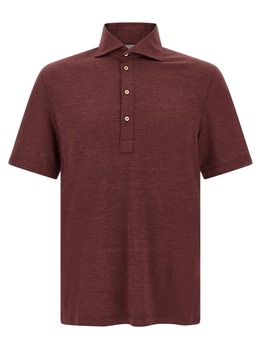 Maroon Shirt Collar Polo 1