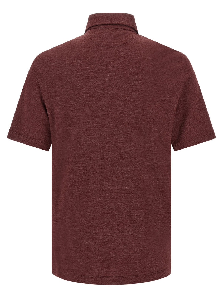 Maroon Shirt Collar Polo 2