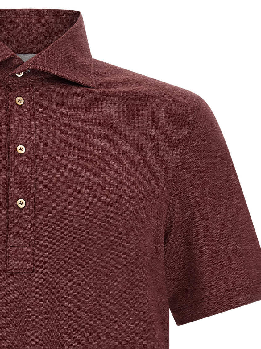 Maroon Shirt Collar Polo 3
