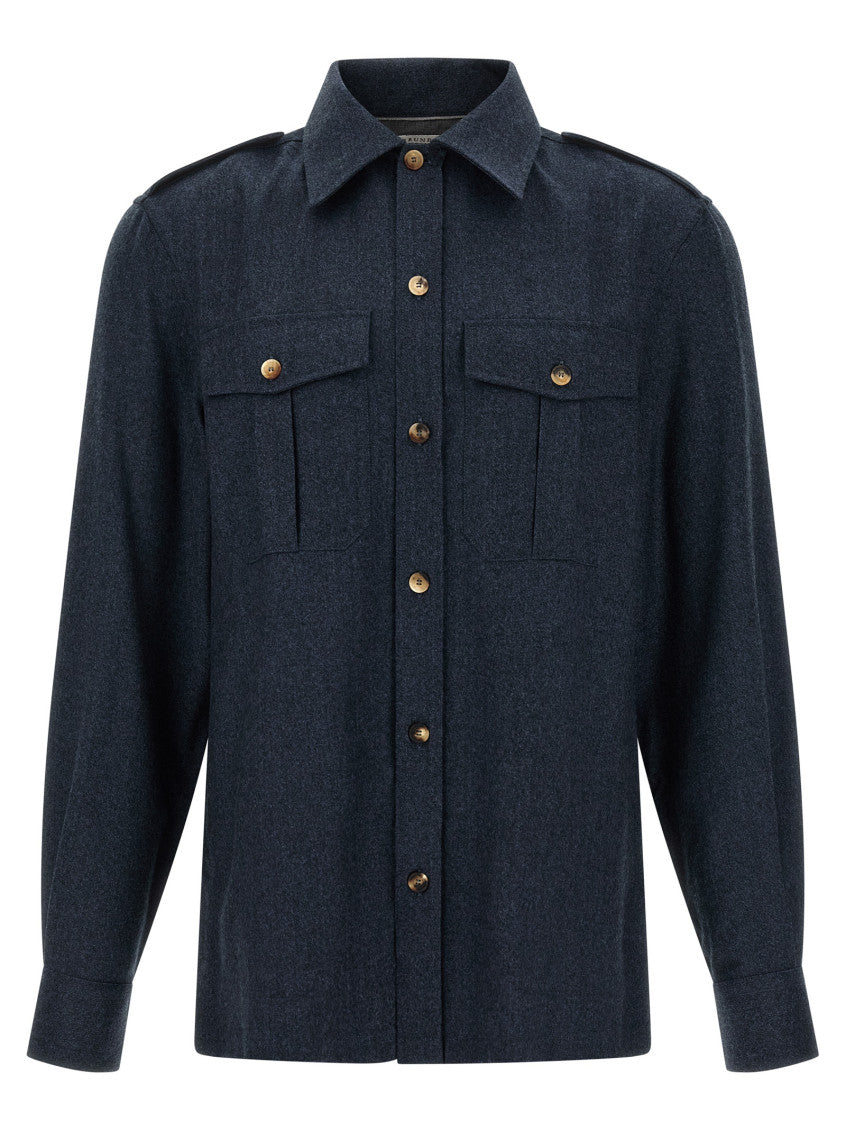 Blue Regular Solid Overshirt 1