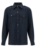 Blue Regular Solid Overshirt 1