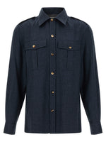 Blue Regular Solid Overshirt 1
