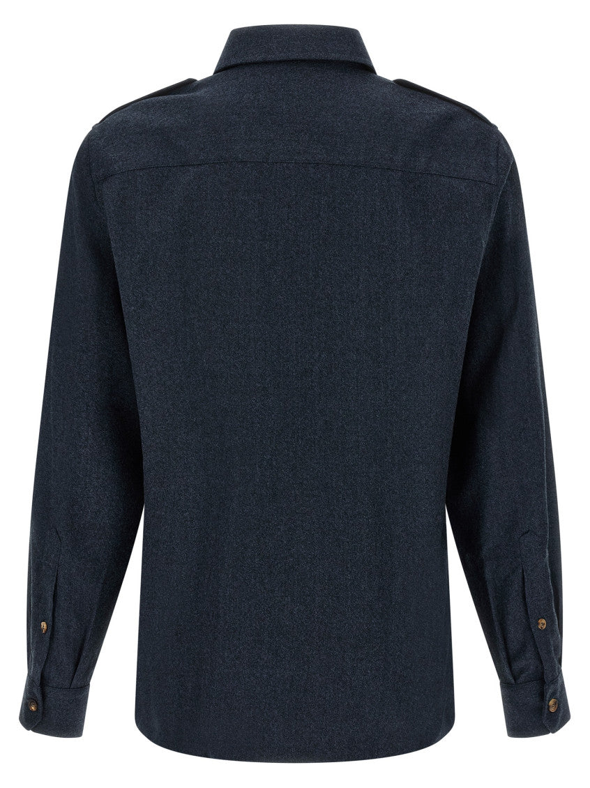 Blue Regular Solid Overshirt 2