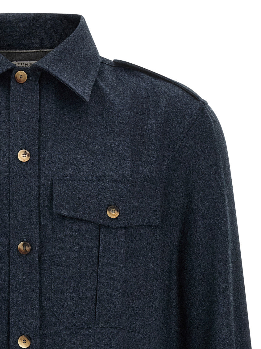 Blue Regular Solid Overshirt 3