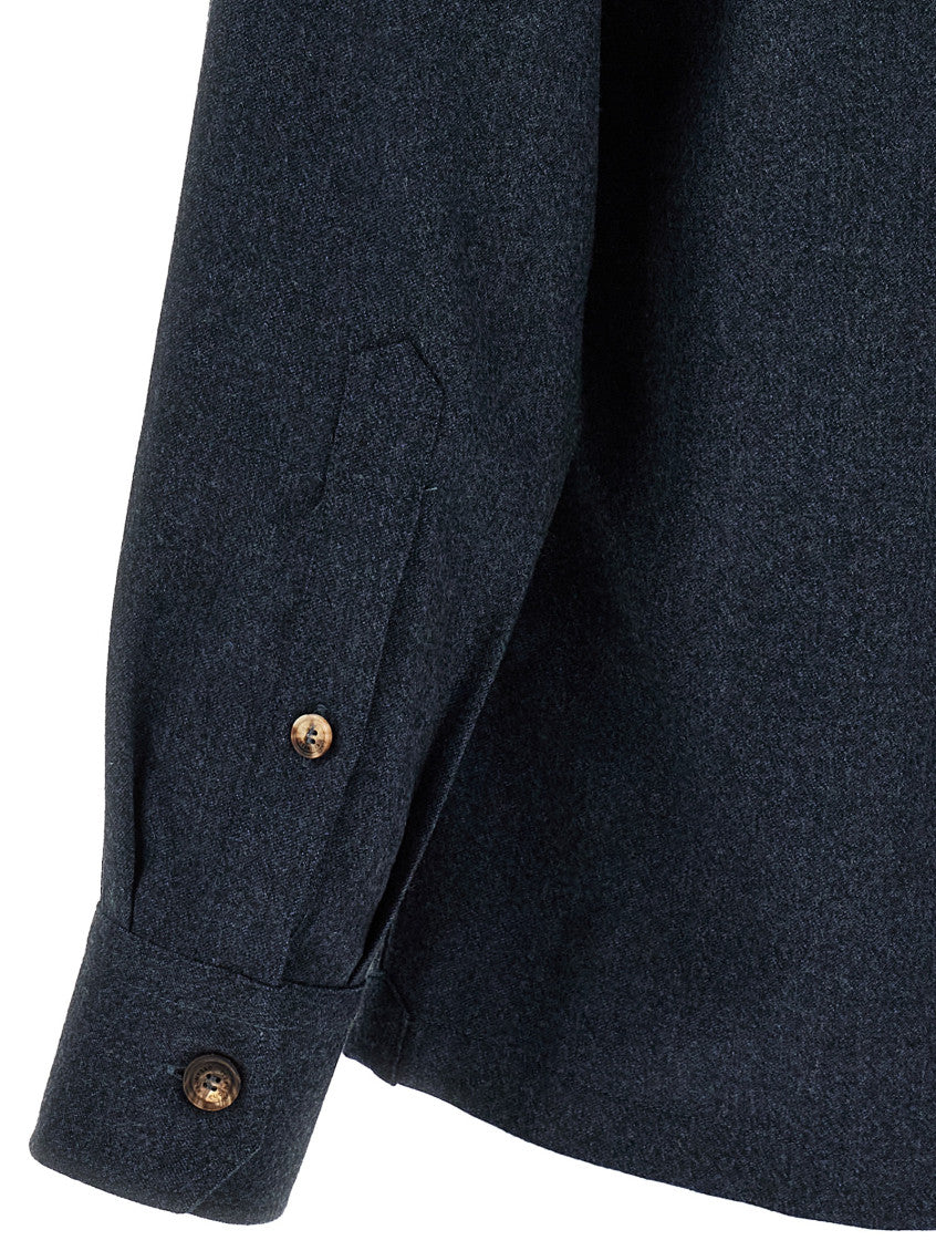 Blue Regular Solid Overshirt 4