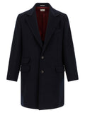 Blue Notched Lapel Coat 1