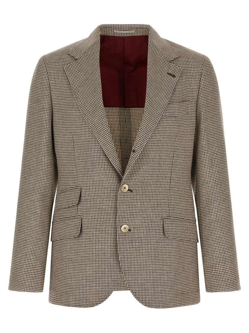 Taupe Notched Lapel Blazer 1