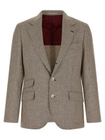 Taupe Notched Lapel Blazer 1