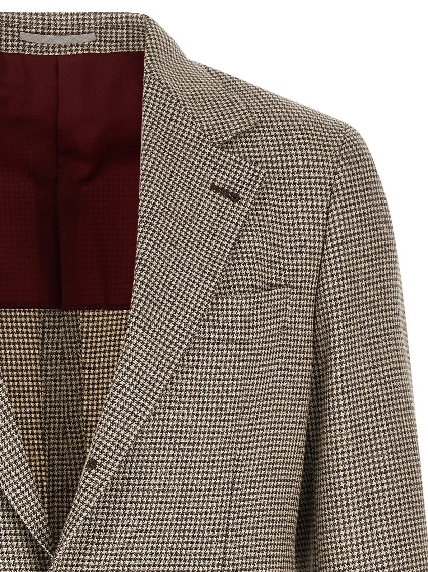 Taupe Notched Lapel Blazer 3