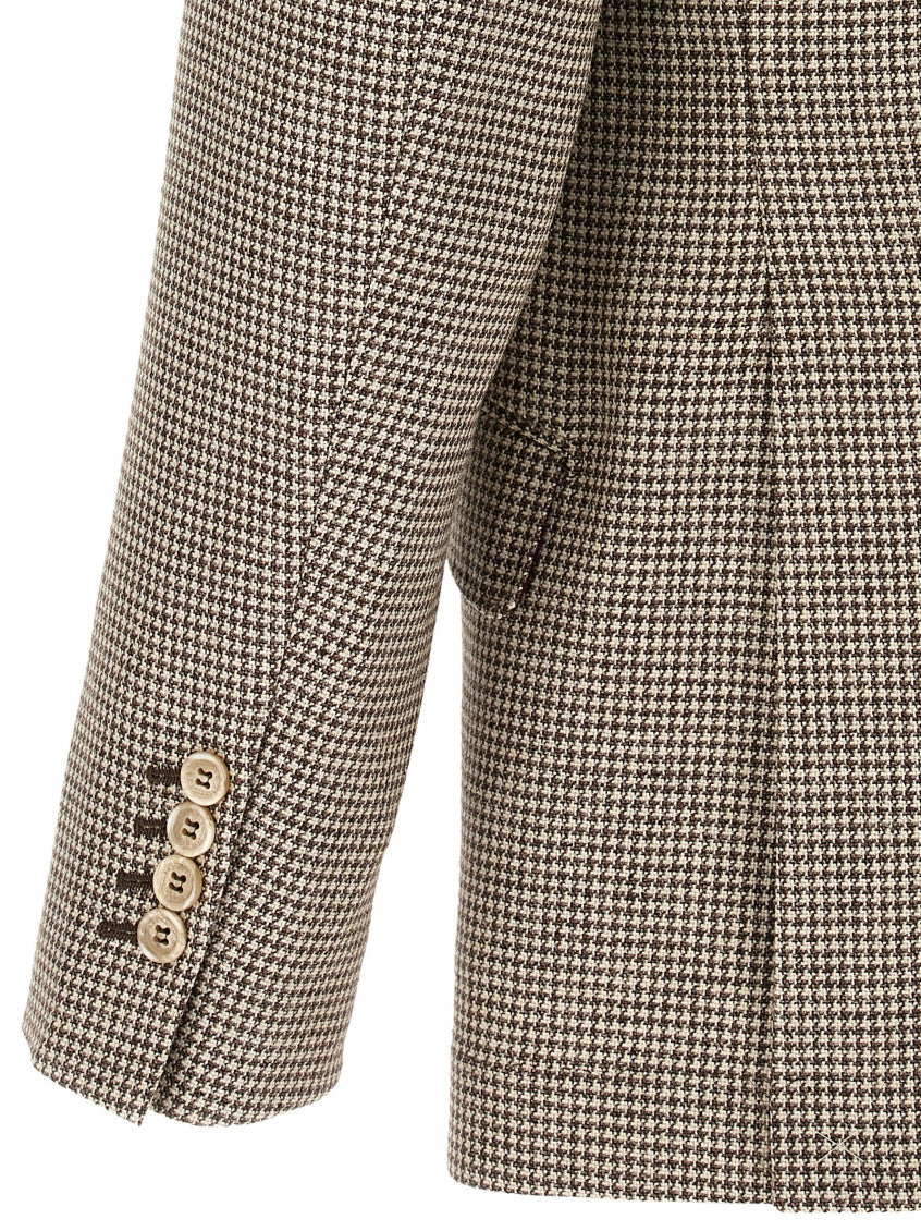 Taupe Notched Lapel Blazer 4