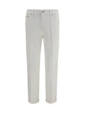 White Mid Rise Jeans 1