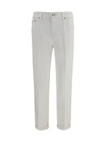 White Mid Rise Jeans 1