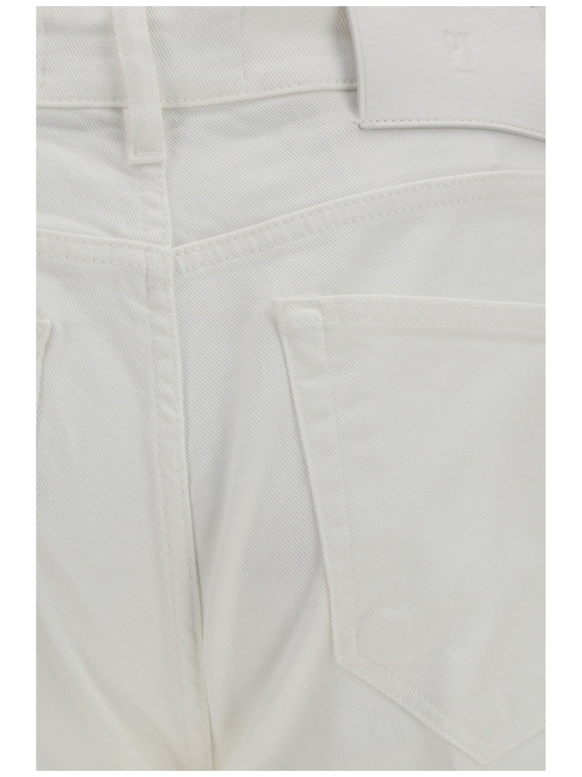 White Mid Rise Jeans 3