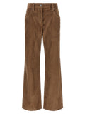 Brown Straight Flat Front Pants 1