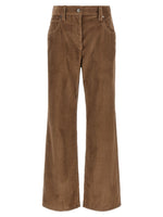 Brown Straight Flat Front Pants 1