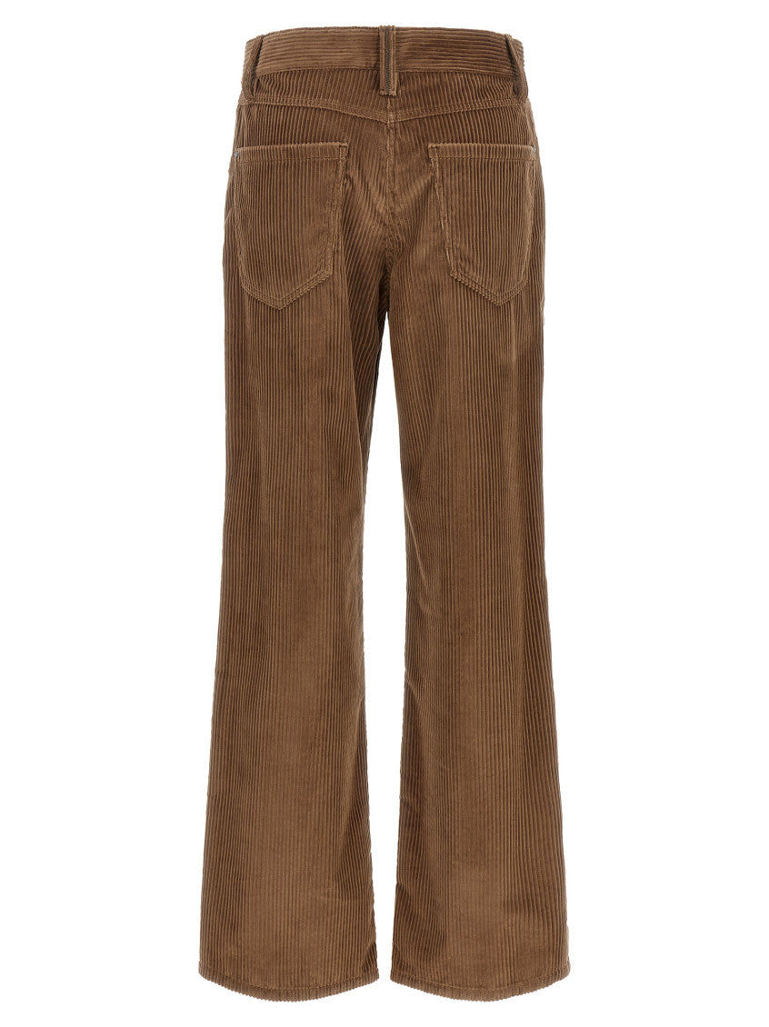 Brown Straight Flat Front Pants 2