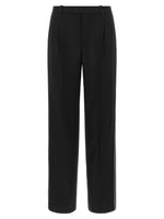 Black Straight Pleated Pants 1
