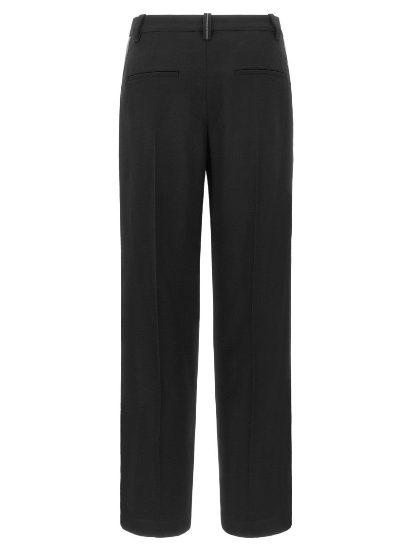 Black Straight Pleated Pants 2
