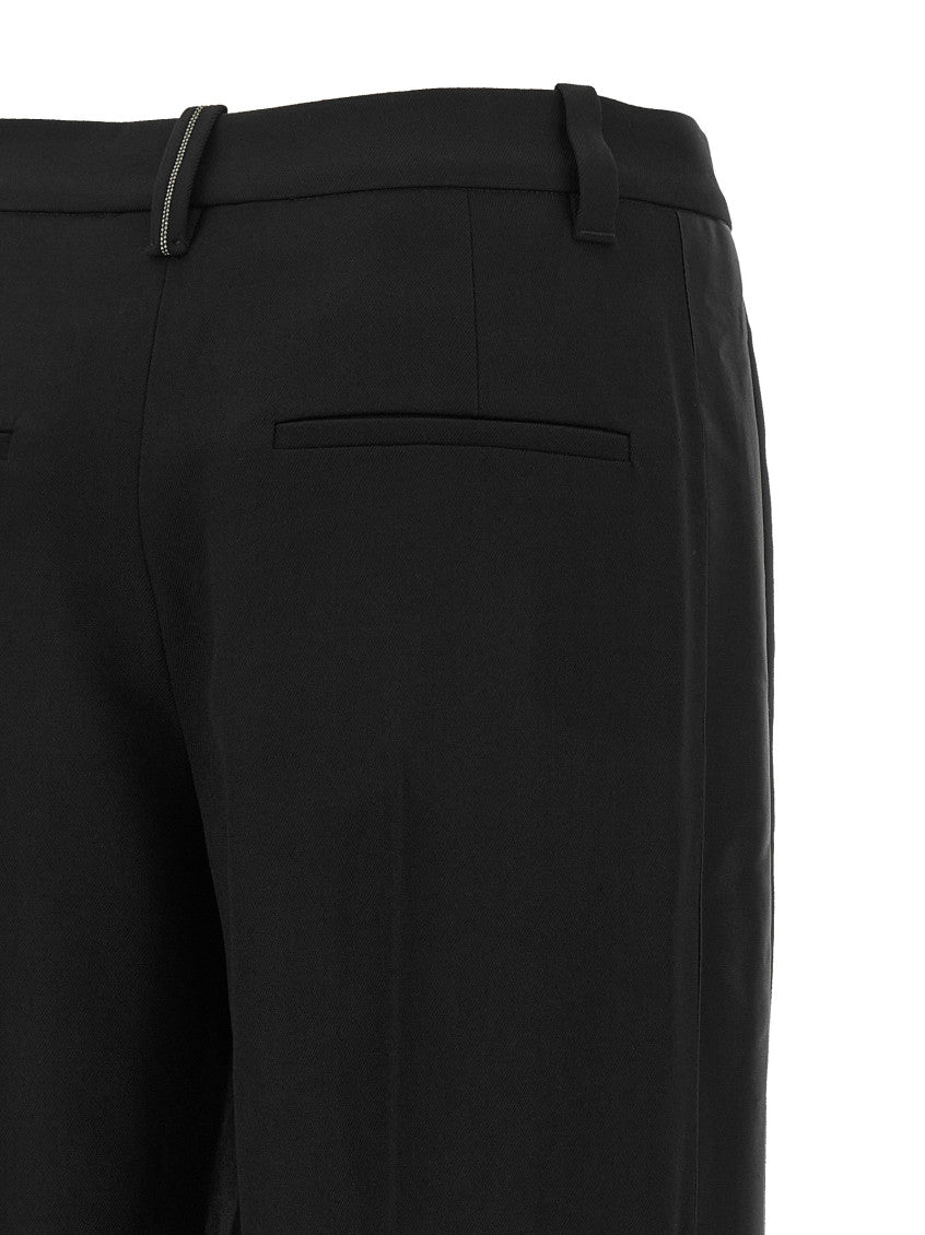 Black Straight Pleated Pants 4