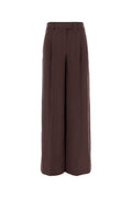 Purple Flared Flat Front Pants 1