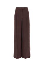 Purple Flared Flat Front Pants 1