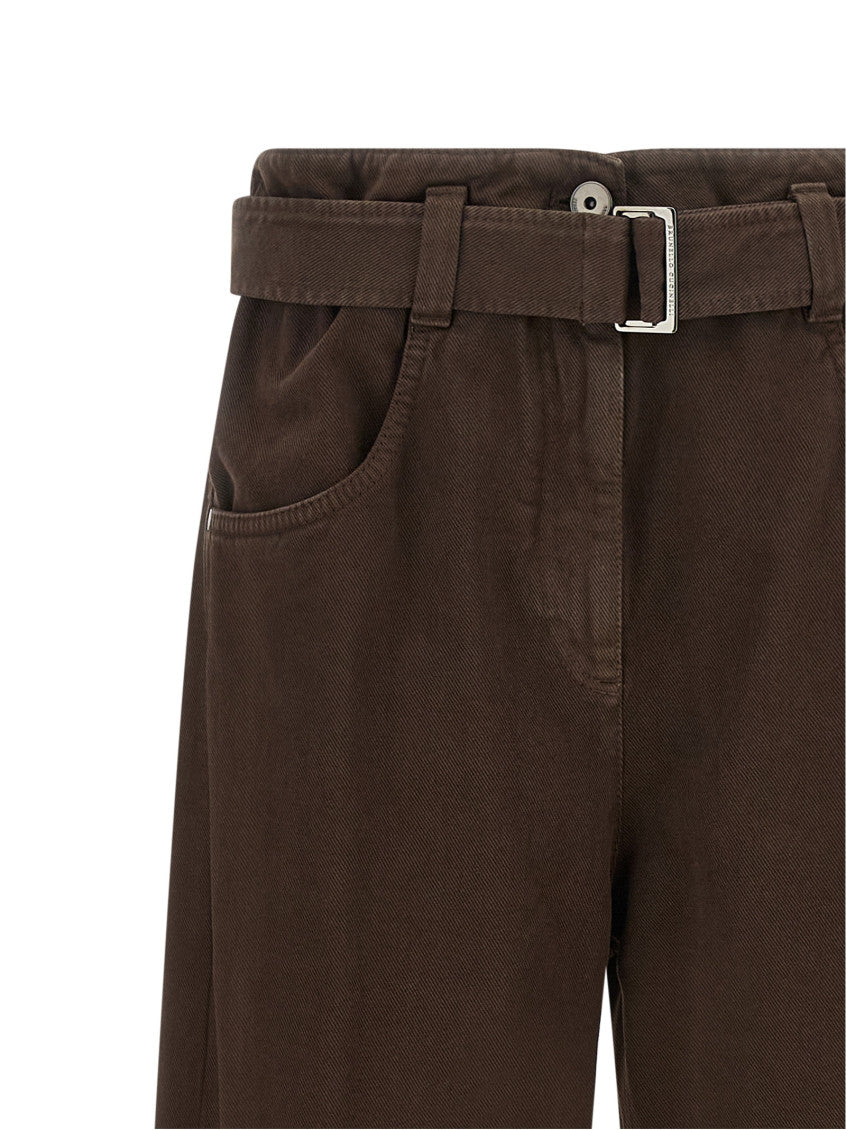 Brown Regular Flat Front Pant 3