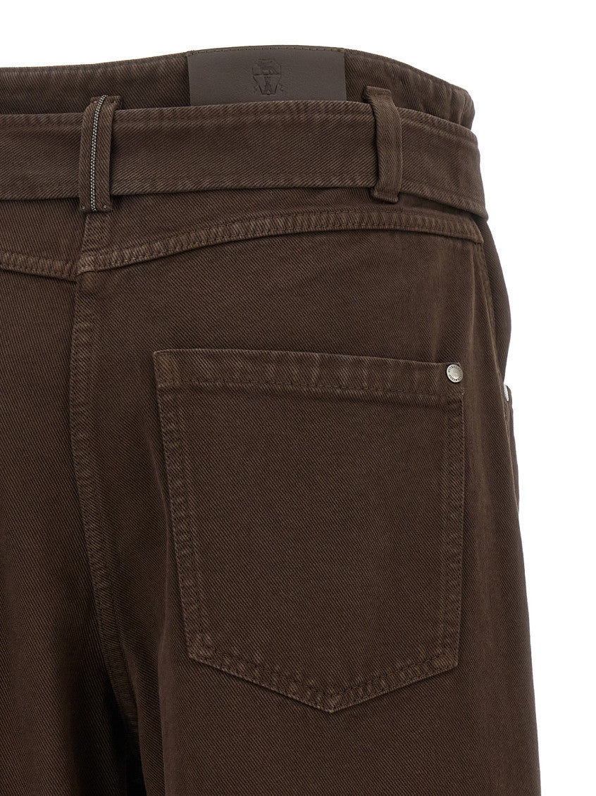 Brown Regular Flat Front Pant 4
