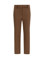 Brown Slim Flat Front Pant 1