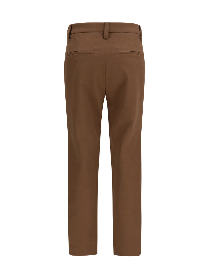 Brown Slim Flat Front Pant 2