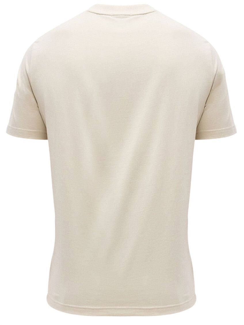 Beige Crew Neck T-Shirt 2