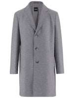 Grey Houndstooth Wool Coat 1
