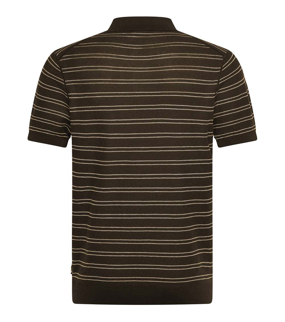 Brown Regular Striped Polo 2
