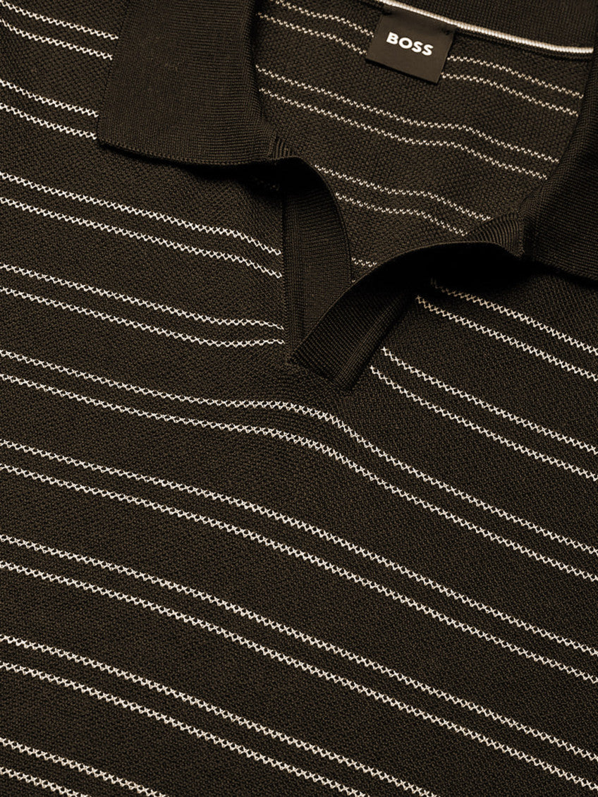 Brown Regular Striped Polo 3