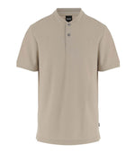 Beige Band Collar Polo 1
