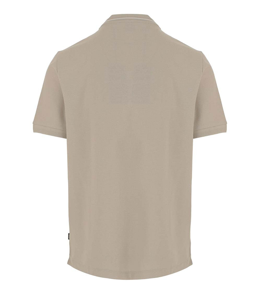 Beige Band Collar Polo 2